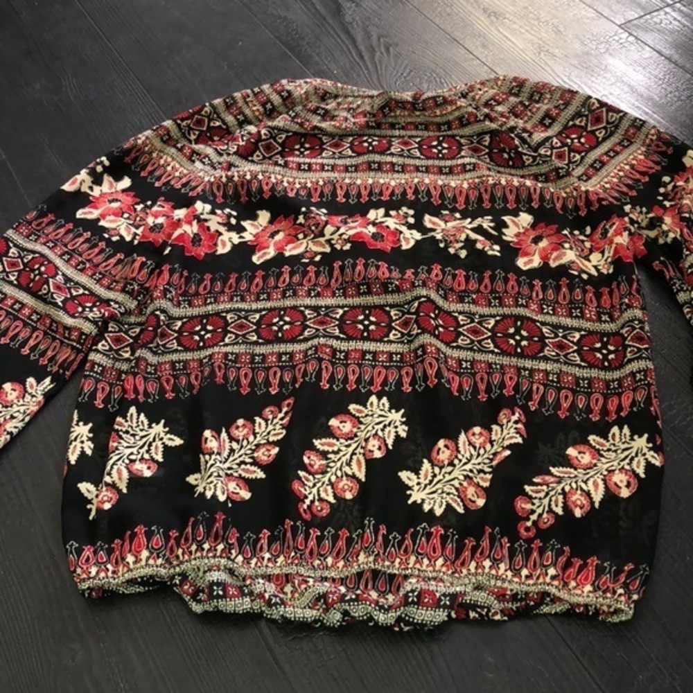 American Living Blouse large Black Red - Picture 12 of 15